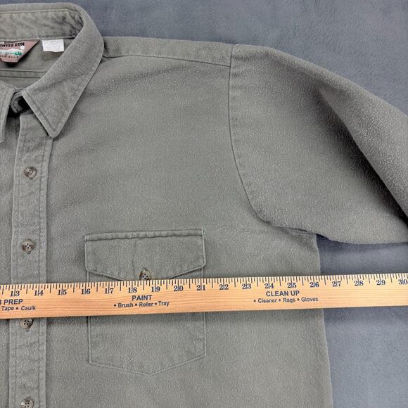VTG Winter Run Chamois Flannel Mens 2XL Cotton Heavyweight Long Sleeve USA - Picture 6 of 7